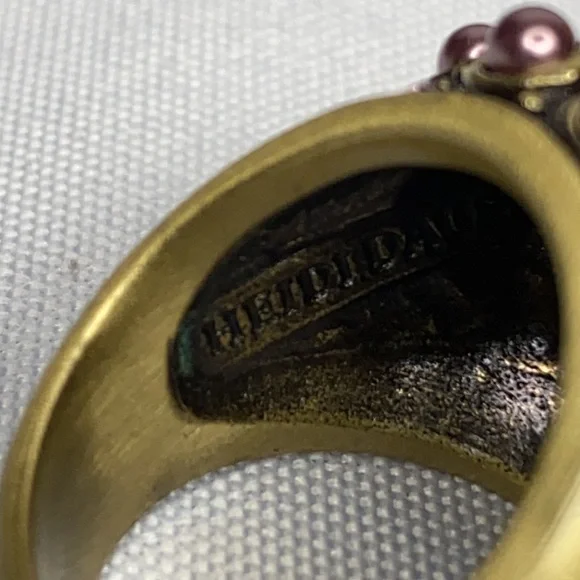 Heidi Daus " Rhapsody " Aubergine color Pearl Ring - Picture 4 of 5